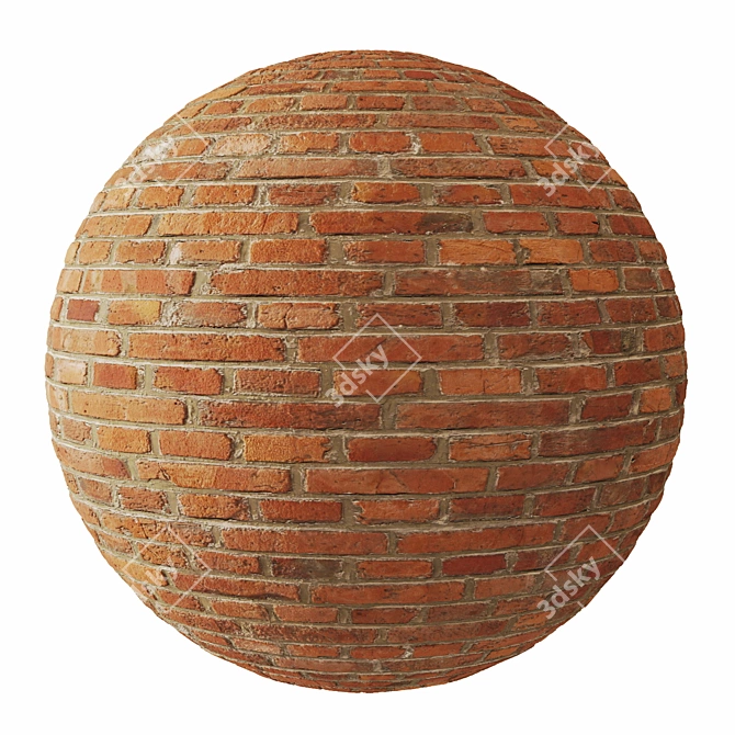  Natural Old Brick Material 3D model image 3