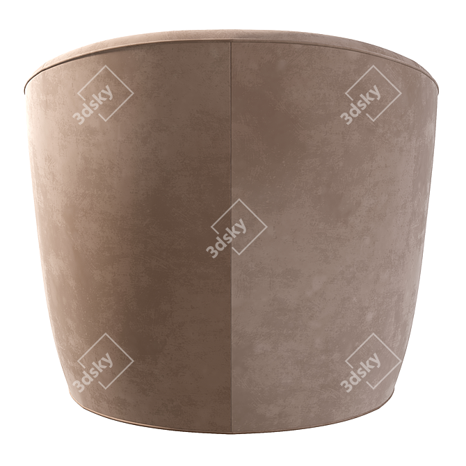 Elegant Adamante Round Velvet Chair 3D model image 5