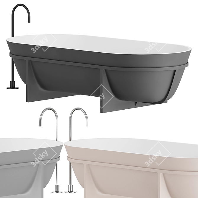 Controstampo Bathtub - Vittorio Venezia's Design 3D model image 1