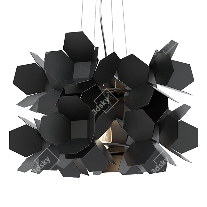 Postmodern Ceiling Chandelier Hydrangea 3D model image 2