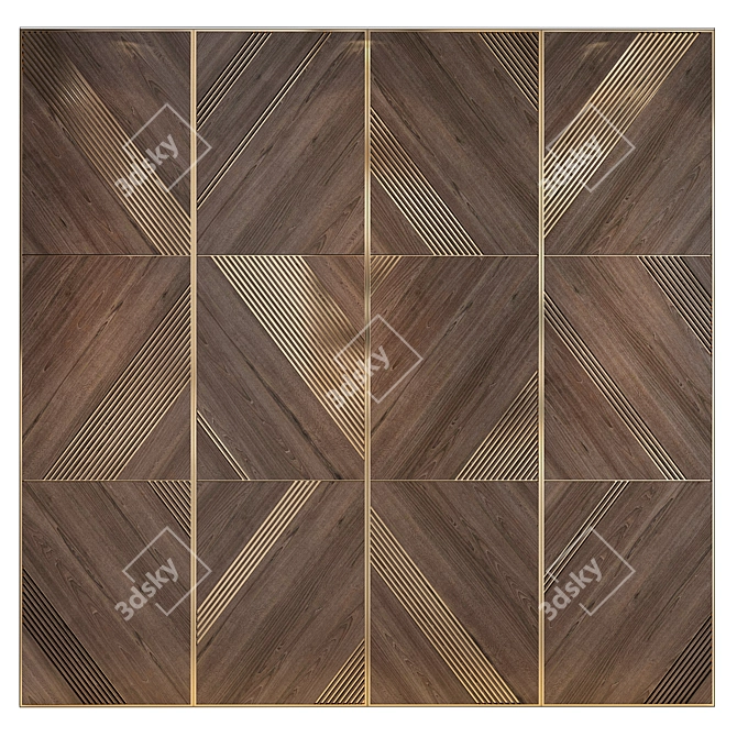 Modern Decor Wall Panel 3D 3D model image 2