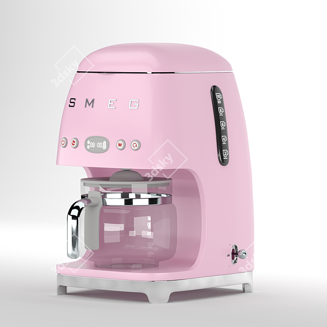 Sleek SMEG Coffee Maker, 3D-ready 3D model image 1