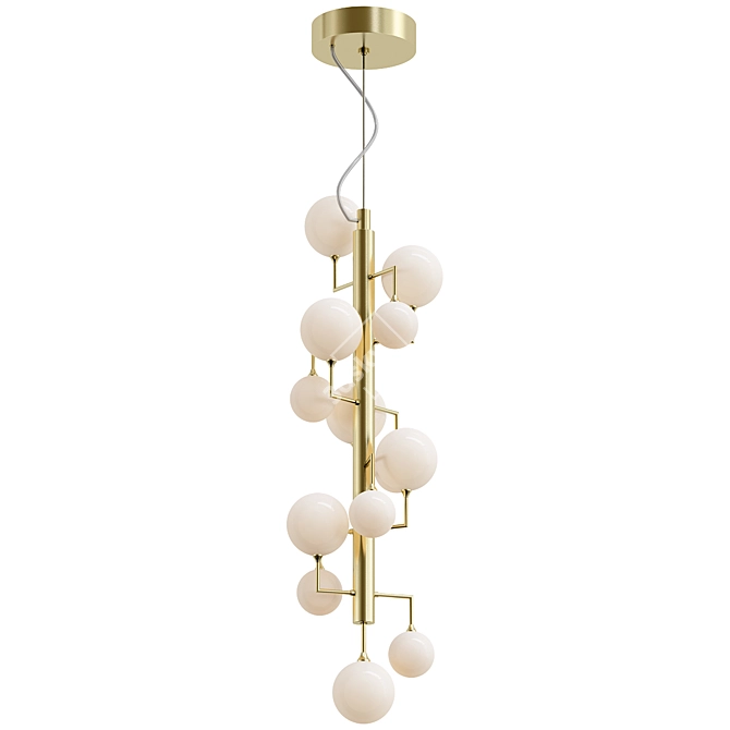 Keir Gold 13-Light LED Pendant 3D model image 2