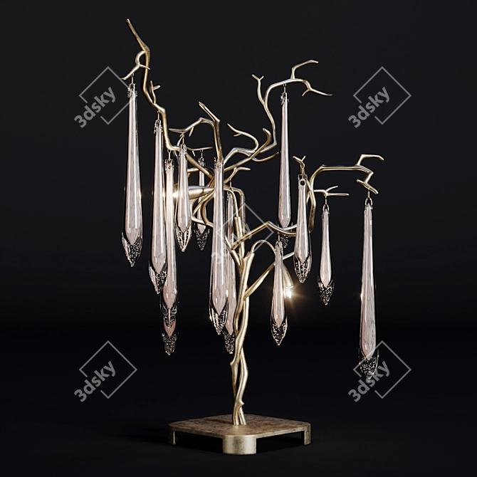 Aqua Willow Table Lamp Serip 3D model image 1