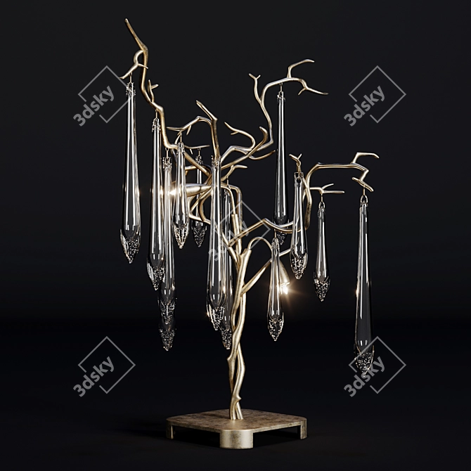 Aqua Willow Table Lamp Serip 3D model image 4