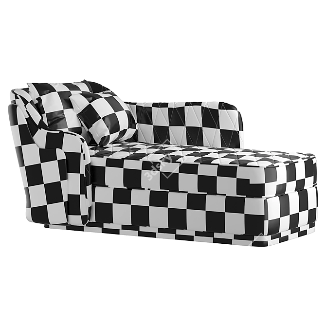 Luxurious Charla Chaise Sofa 3D model image 1