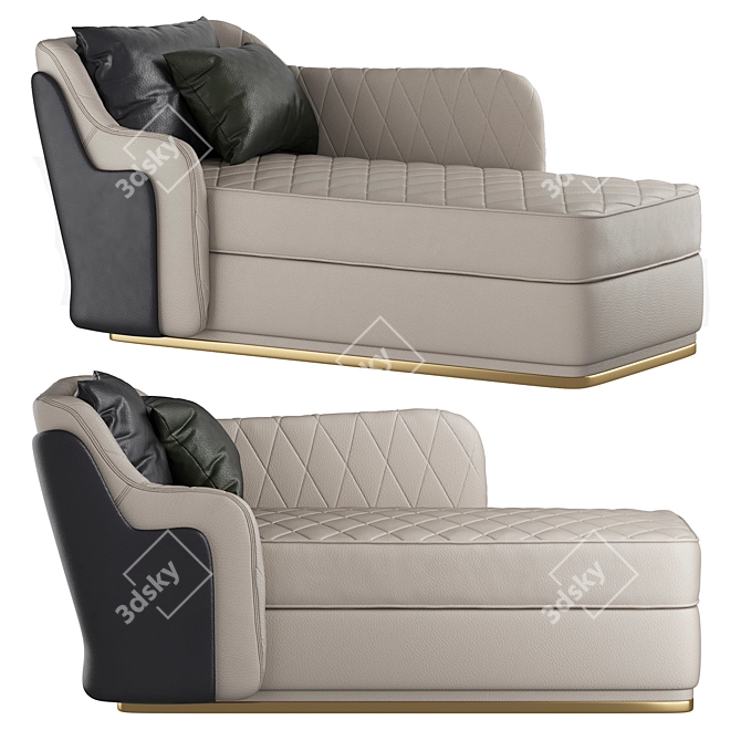 Luxurious Charla Chaise Sofa 3D model image 3