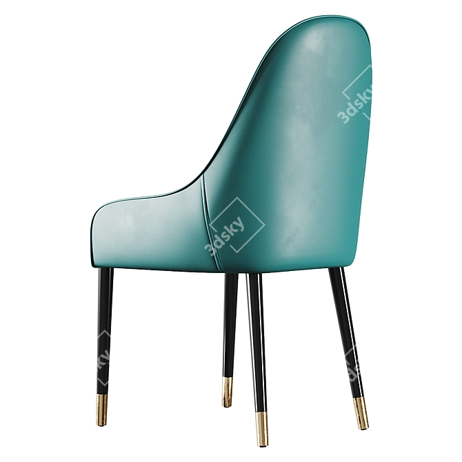 Elegant Faux Leather Dining Chair 3D model image 2