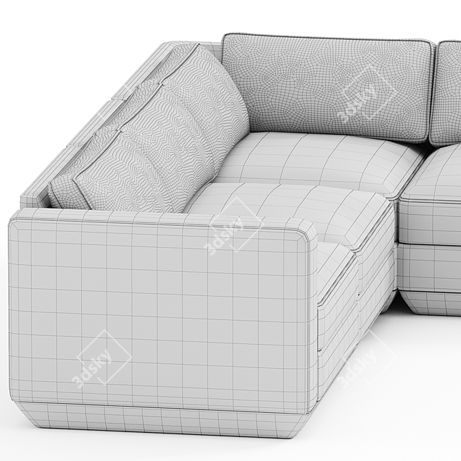 Podium Corner Sectional 5-Piece Set 3D model image 2