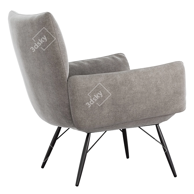 Elegant Natuzzi Talia Armchair 3D model image 1