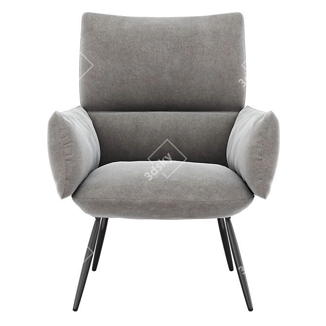 Elegant Natuzzi Talia Armchair 3D model image 2