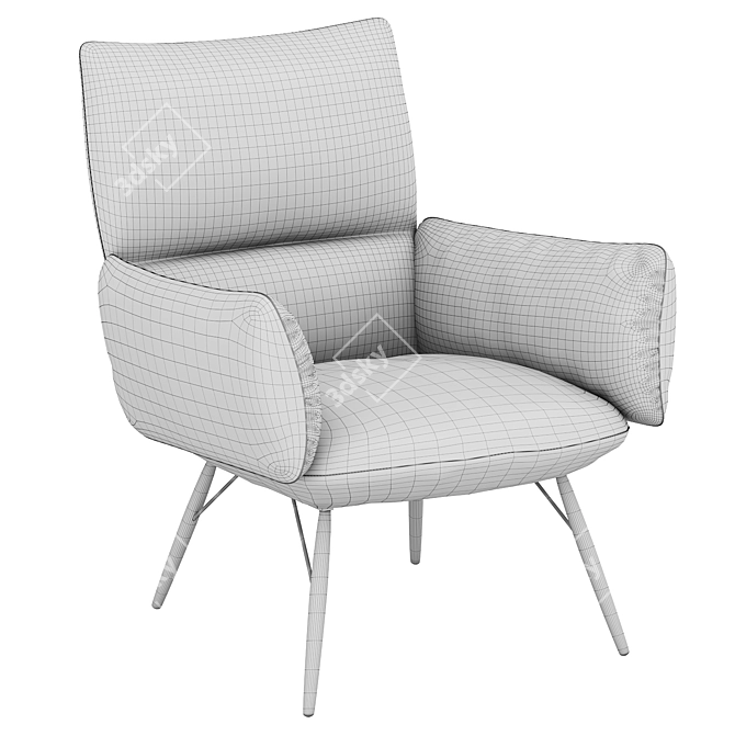 Elegant Natuzzi Talia Armchair 3D model image 3