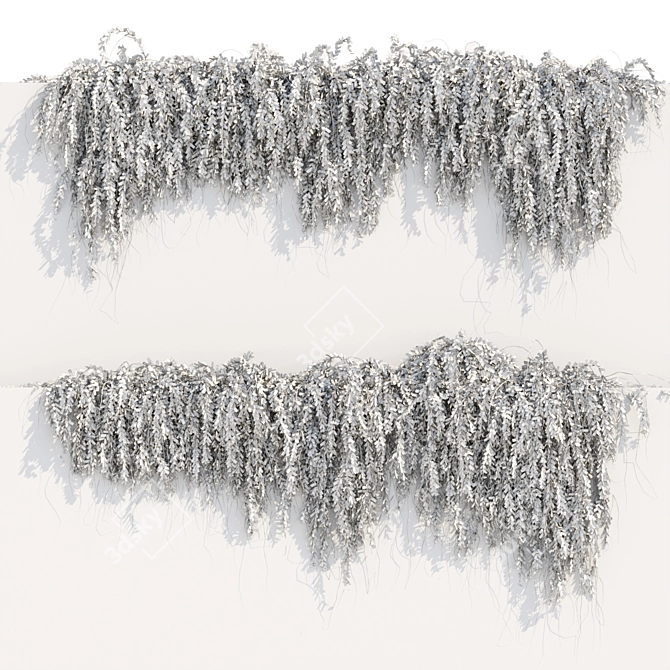 Modern Hanging Wall Plants Collection 3D model image 4