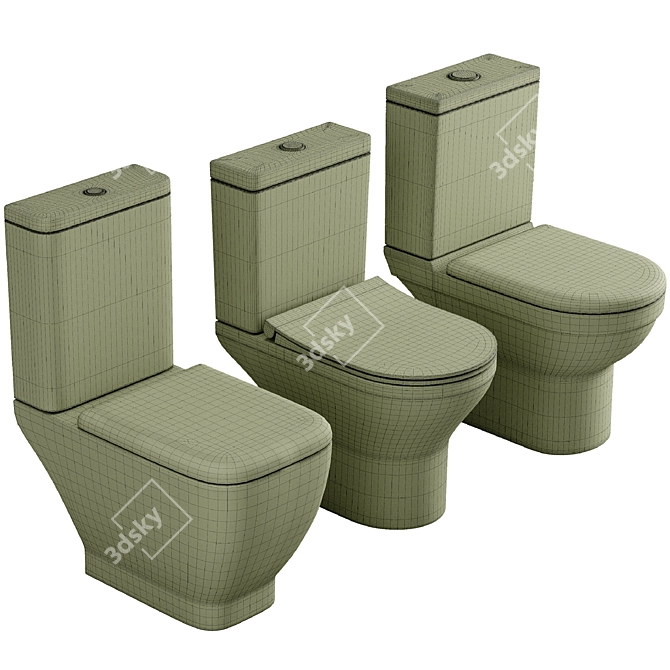 VitrA Compact Toilet Set 3D model image 1