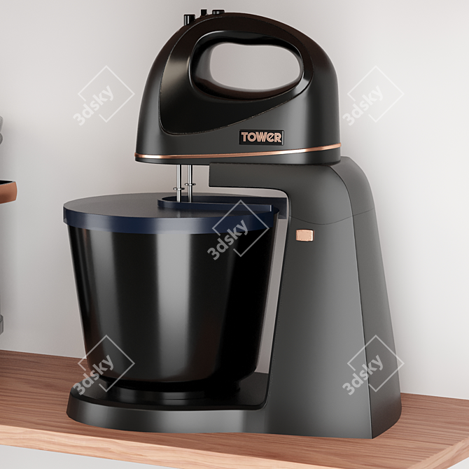 Elegant Rose Gold Kitchen Collection 3D model image 5