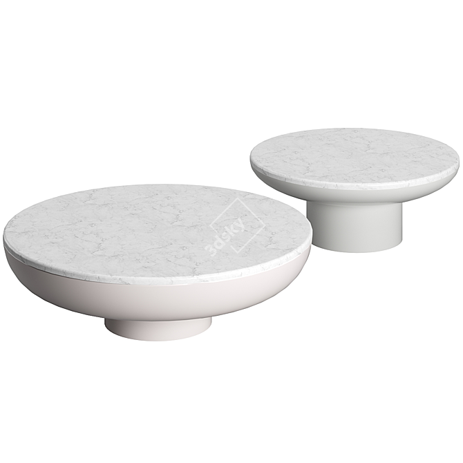 Convivial Tambor Drum Tables 3D model image 2