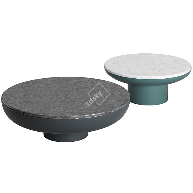 Convivial Tambor Drum Tables 3D model image 3