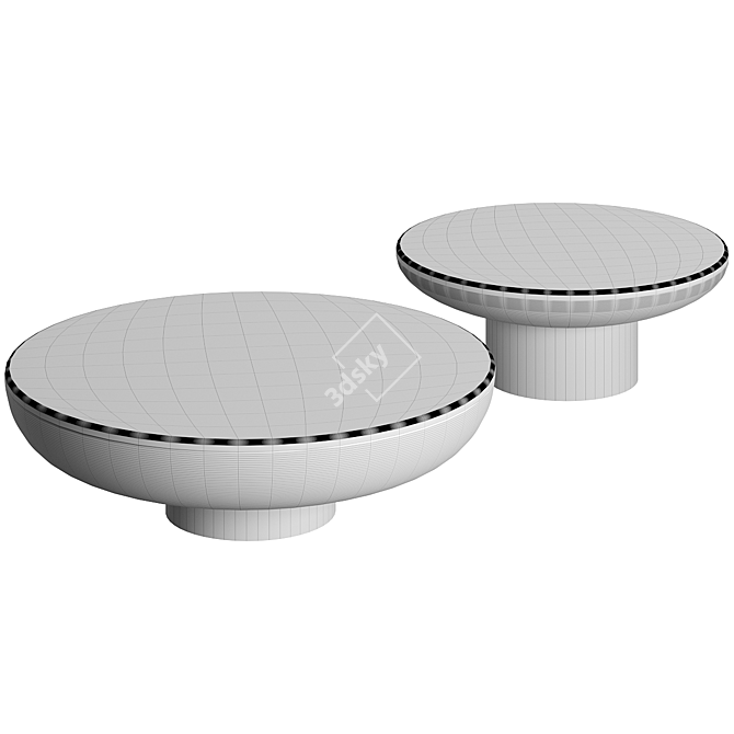 Convivial Tambor Drum Tables 3D model image 4