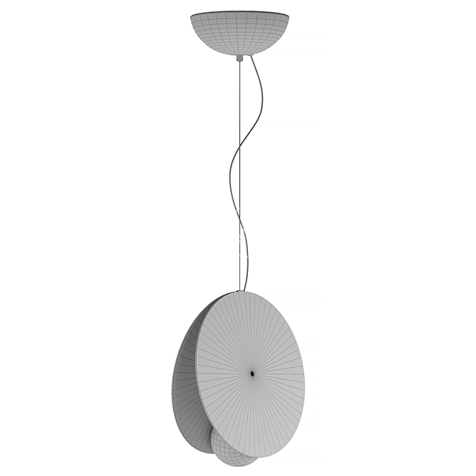 Elegant Fabbian Akoya Pendant Light 3D model image 3