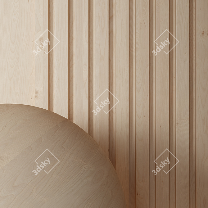 Seamless Wood Material Texture 3D model image 5