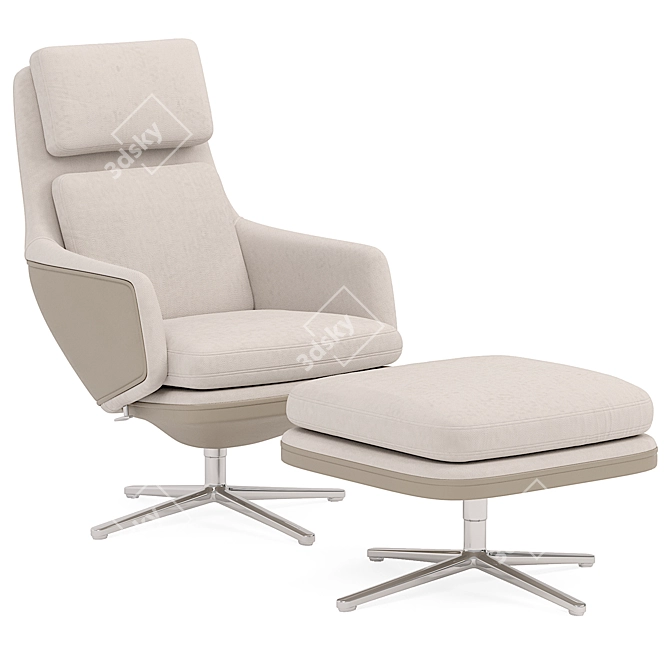 Ergonomic Vitra Grand Relax Chair 3D model image 2