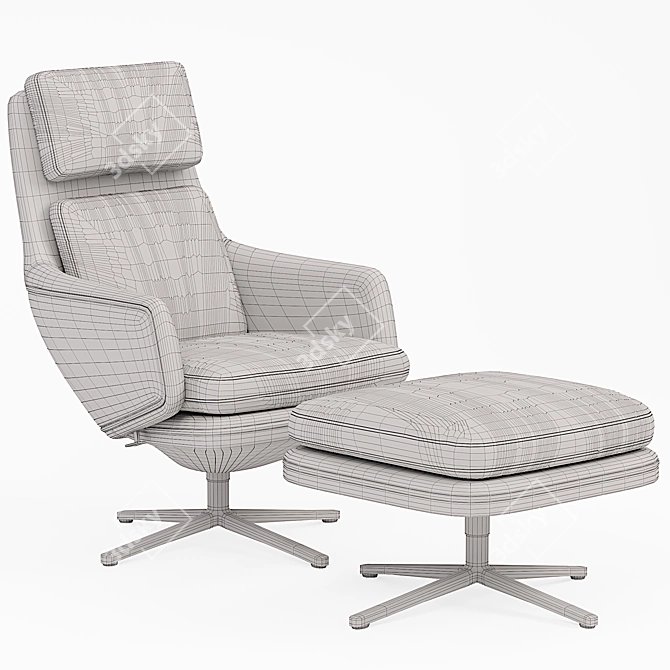 Ergonomic Vitra Grand Relax Chair 3D model image 5