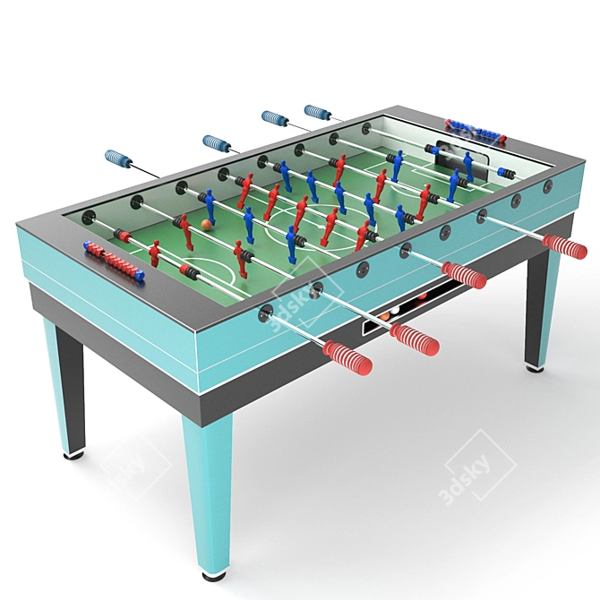 Classic Foosball Table Soccer 3D model image 1