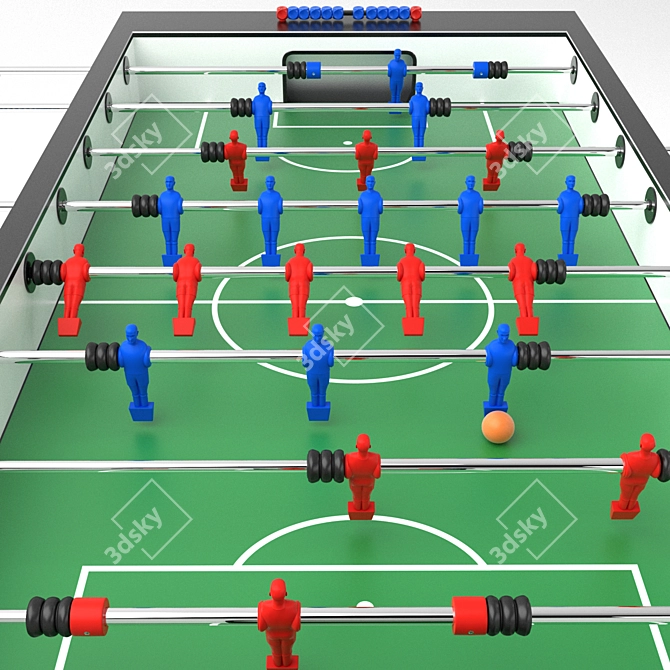 Classic Foosball Table Soccer 3D model image 2