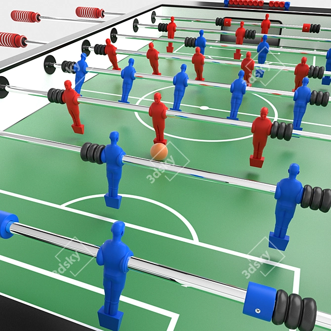 Classic Foosball Table Soccer 3D model image 3