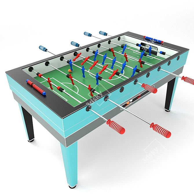 Classic Foosball Table Soccer 3D model image 6