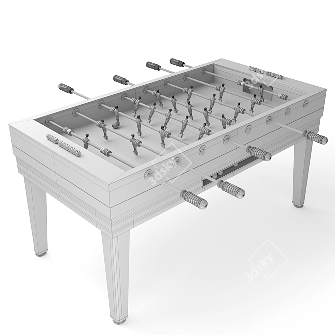 Classic Foosball Table Soccer 3D model image 7