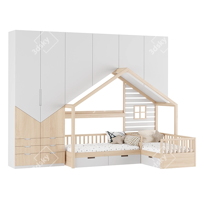 Customizable Children’s Furniture Set 3D model image 2