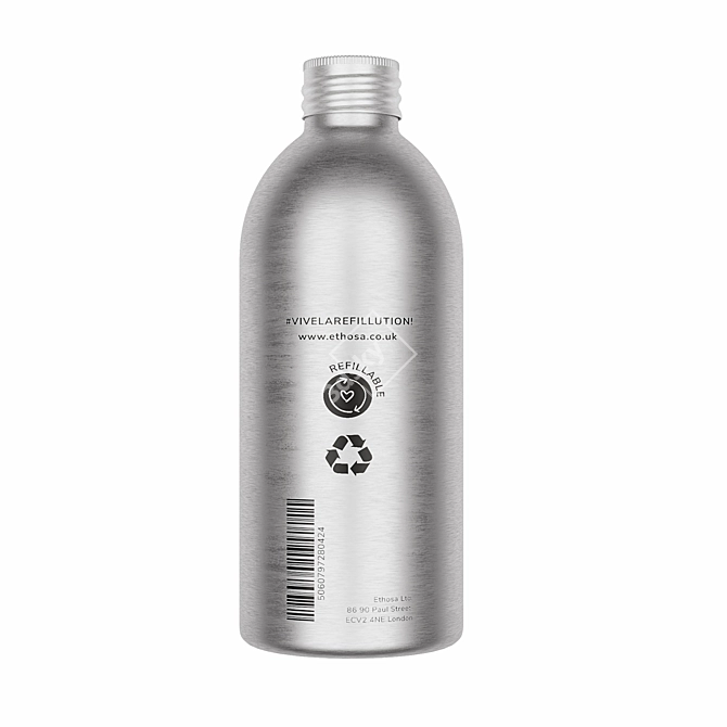 Reusable Aluminum Water Bottle 3D model image 2