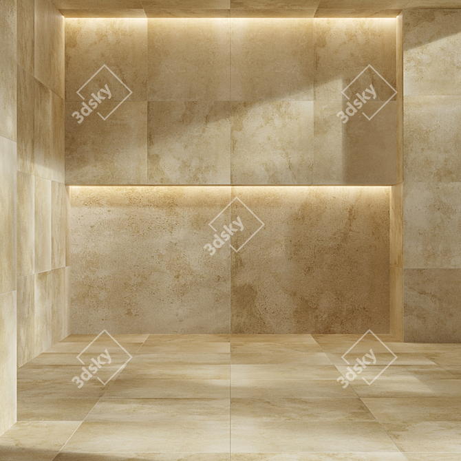 Terracina Stone Tile Set 10 3D model image 4