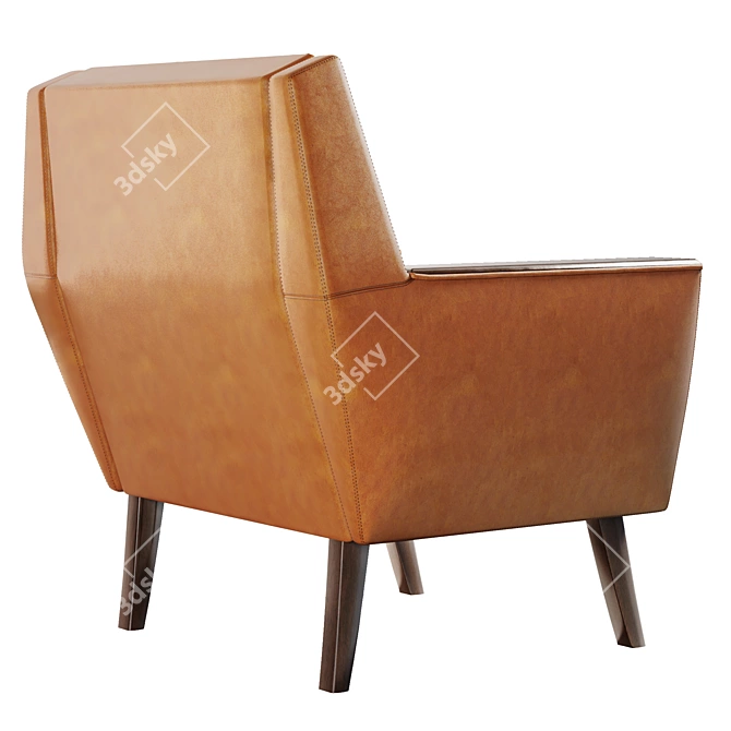 English Gentleman Club Inspired Armchair 3D model image 4