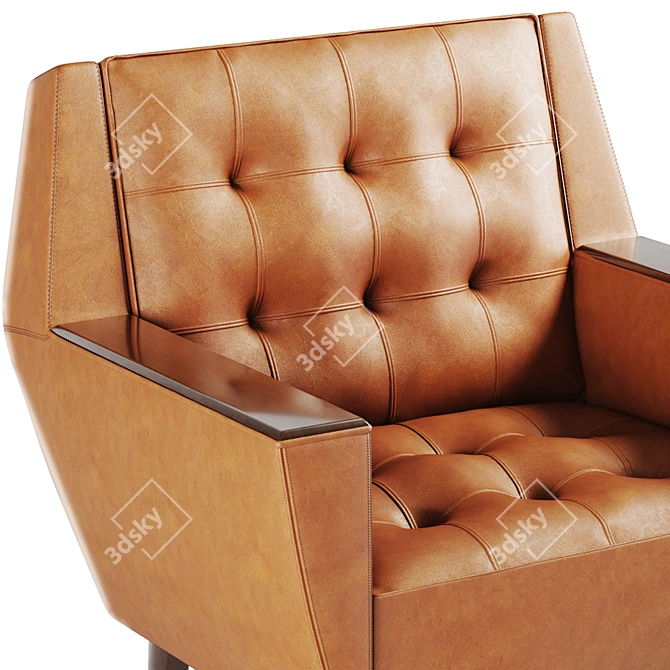 English Gentleman Club Inspired Armchair 3D model image 5