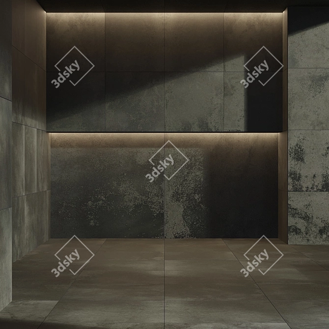 Marblestone Tile Set - Terracina Black 3D model image 4