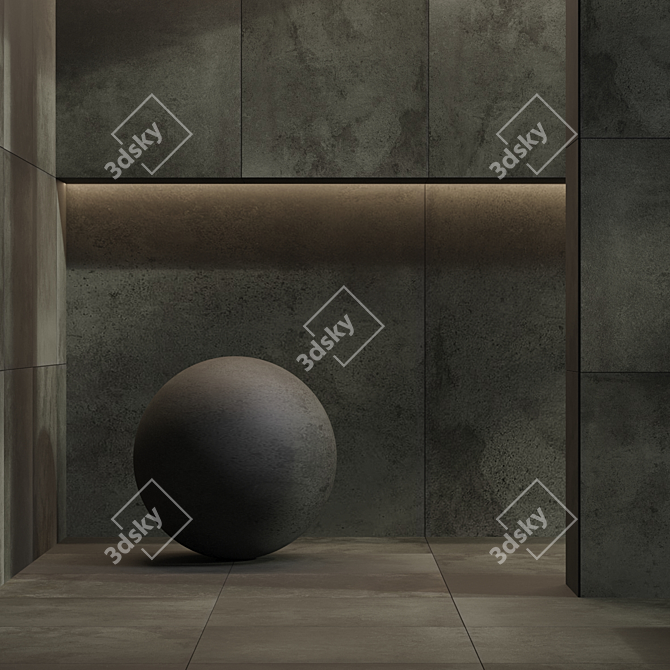 Marblestone Tile Set - Terracina Black 3D model image 5