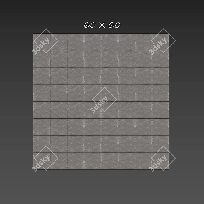 Cosmopolita Gray Stone Tile Set 3D model image 3