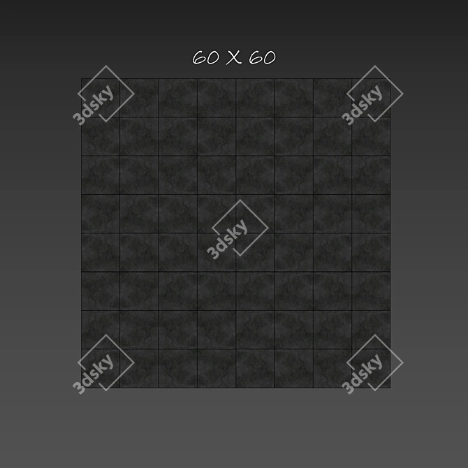 Graphite Stone Tile Set 3D 3D model image 3