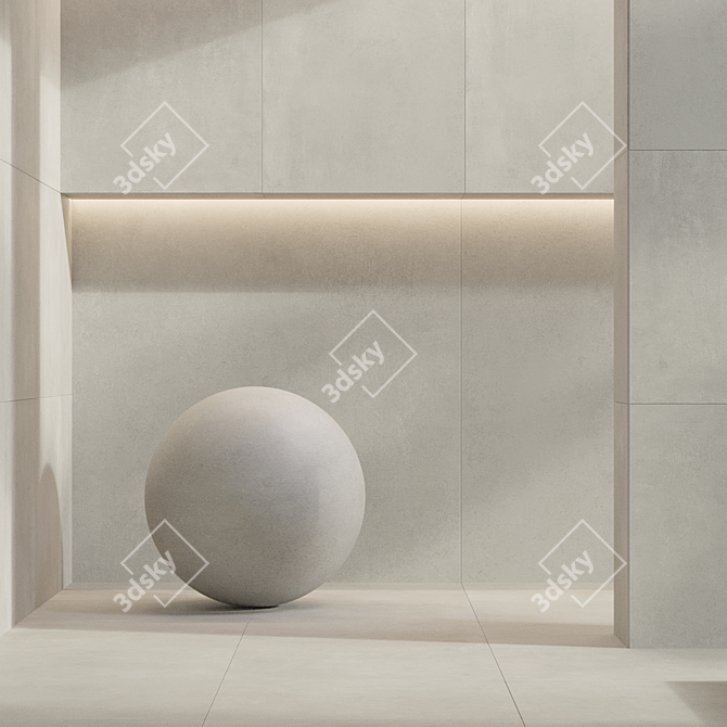 Concrete Maxxi Gray Tile Set 3D model image 5