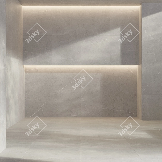 Altamura Silver Stone Tile Set 3D model image 4