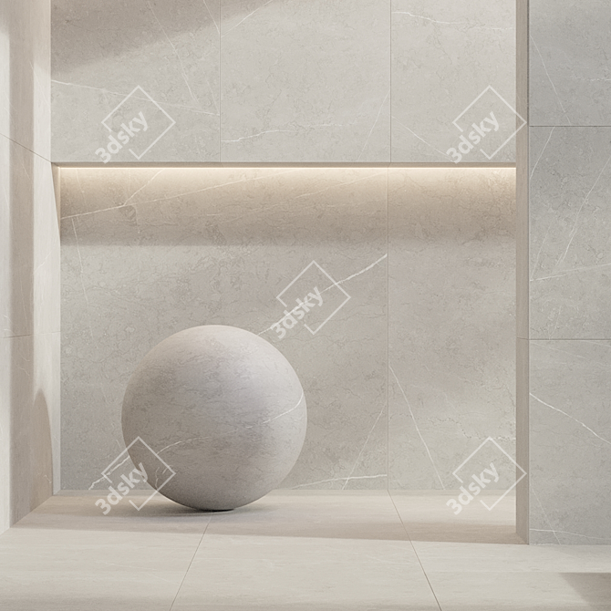 Altamura Silver Stone Tile Set 3D model image 5