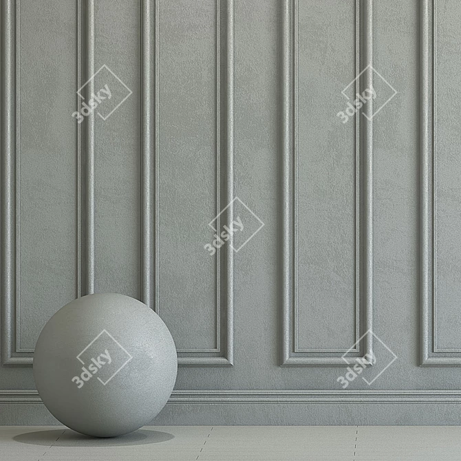 Textured Stucco with Molding 246 3D model image 2