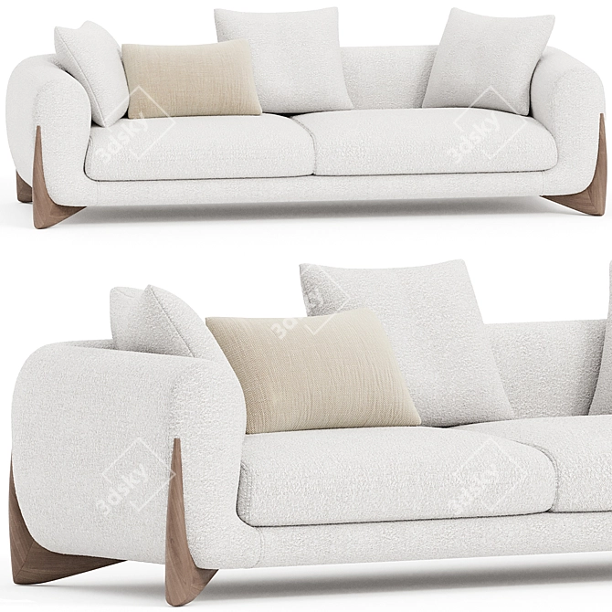 Modern Comfort: PORADA Softbay Sofa 3D model image 1