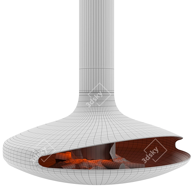 Counter-Spinning Black Fireplace Focus 3D model image 2