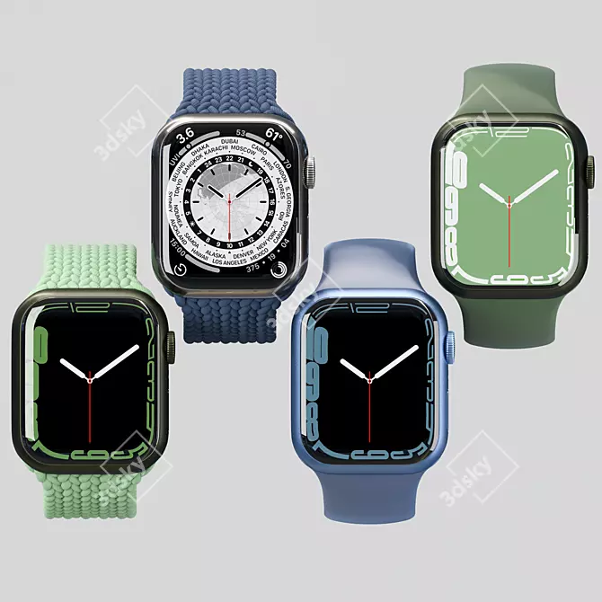 Apple Watch Series 7 Bundle 3D model image 4