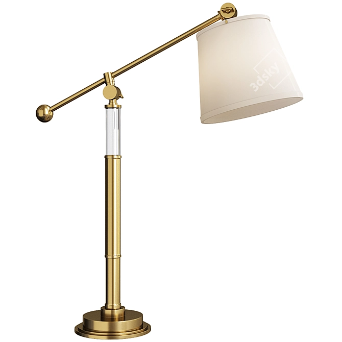 Modern Desk Lamp Sculpture Stand 3D model image 1