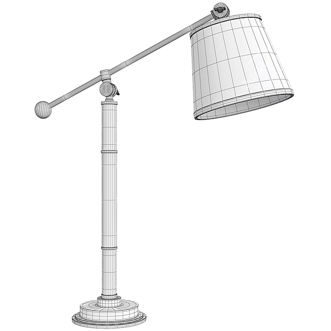 Modern Desk Lamp Sculpture Stand 3D model image 2