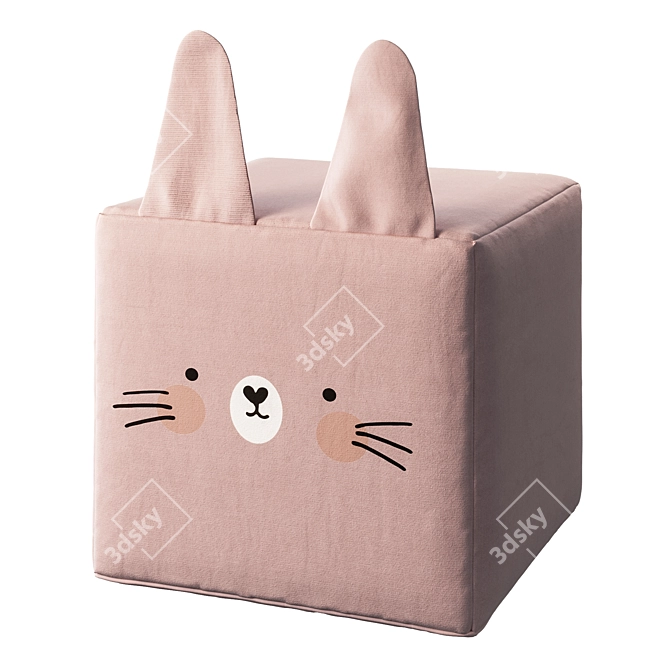 Rainbow Bear Cube Poufs by Yellow Tipi 3D model image 2